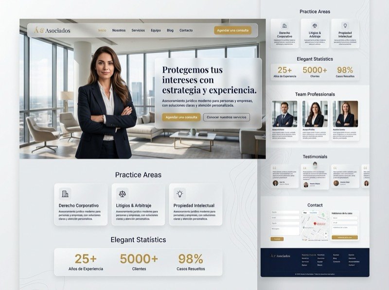 Página web profesional para abogados y estudios jurídicos