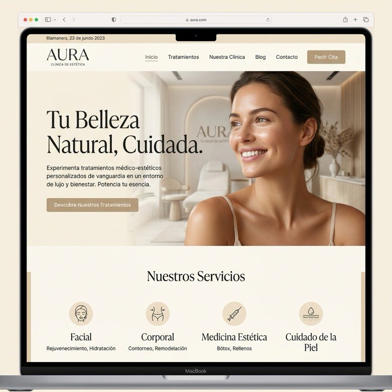 Diseño de sitio web para estética y salud