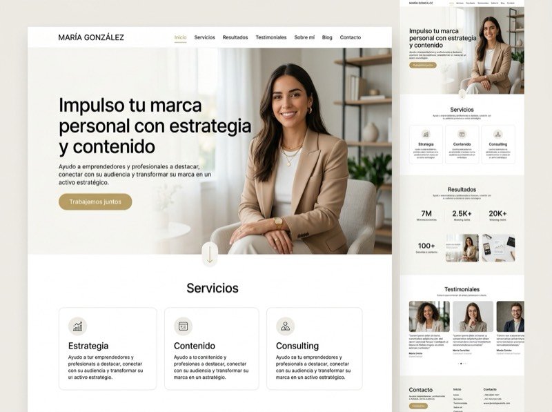 Diseño web para marca personal y creadores de contenido